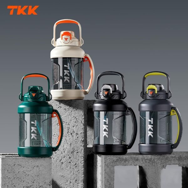 TKK Half Gallon Water Jug Sport Bottle with Straw 2 in 1 Lid Dishwasher Safe BPA Free Leakproof Large Capacity Tritan Plastic Bottle 1/2 Gallon 64oz Water Bottle for Gym Travel Camping Outdoor - Image 8