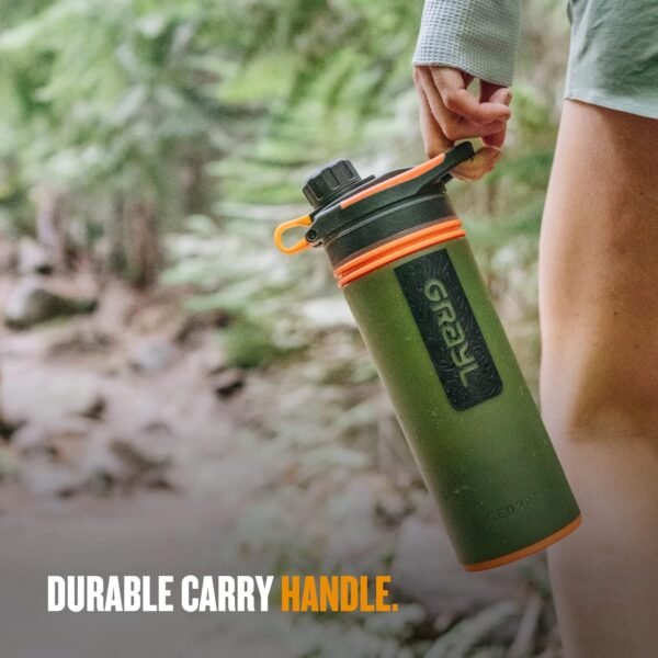 GRAYL GeoPress 24 oz Water Purifier Bottle - Filter for Hiking, Camping, Survival, Travel (Oasis Green) - Image 4