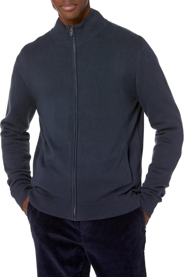 Amazon Essentials Men's Full-Zip Cotton Sweater