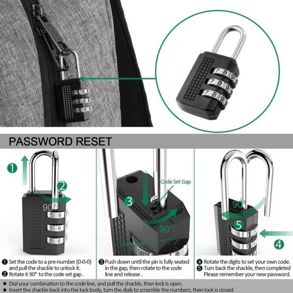 Mancro Laptop Backpack for Travel, Anti-theft Laptop Backpack for Men Business Backpack Work Daypack with USB Charging Port, Grey - Image 6