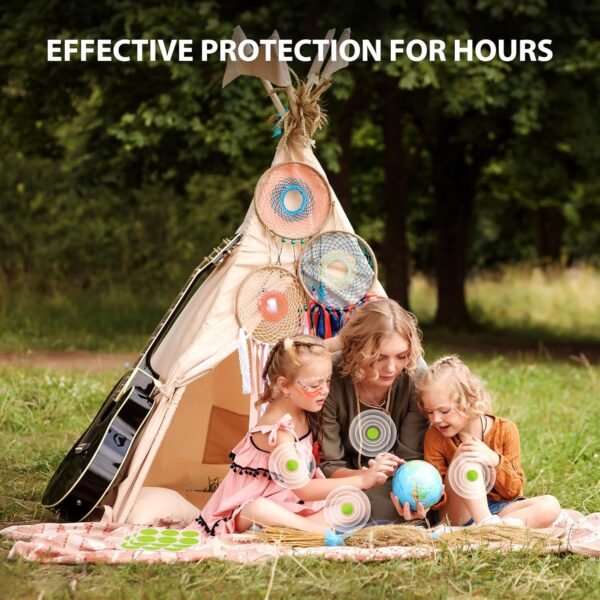 Mosquito Repellent Stickers for Kid and Adult 120 PCS Green Mosquito Patches Natural Eucalyptus Peppermint Citronella Stickers for Travel Camping Beach Hiking Anti Mosquito Bug Control - Image 5