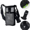 2PCS Water Bottle Carrier Bag - Convenient Holder with Strap and Pocket for Hiking, Walking, and Travel (Black, S) - Image 2