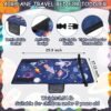 Airplane Seat Extender for Kids, Toddler Airplane Bed with Side Pocket for Baby Airplane Travel Essentials Portable Travel Bed for Flying Flight (Blue Airplane Seat Extender 1 Pack) - Image 2