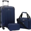 Travelers Club Chicago Hardside Expandable Spinner Luggage, Navy Blue, 3 Piece Set
