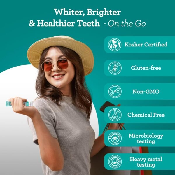 GuruNanda Travel Sachets Coconut Oil Pulling, 7 Essential Oils & Vitamins for Happy Gums - Fresh Breath & Whitening Mouthwash - 7 Pack - Image 5