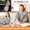 Travel Blanket – Wearable Compact Airplane Blanket - Double Zippered Pockets for Storage –Soft, Lightweight, Packable, & Cozy Throw Blanket for Travel, Car – Easy to Carry & Fold Up - Image 2
