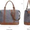 Bluboon Travel Tote Bags with Zipper Ladies Canvas Bag Weekender Overnight Bag for Women Carry on Duffel Bag Trolley Sleeve - Image 4