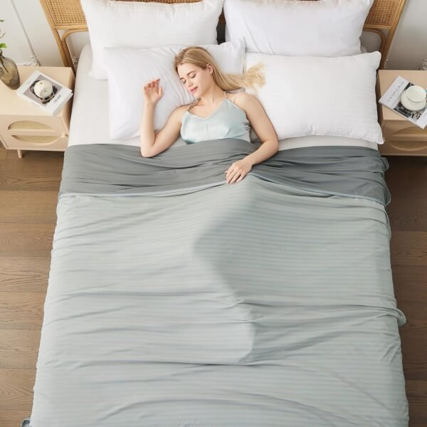 JOOJA Cooling Blanket for Hot Sleepers Queen Size Double Sided Ultra Cold Effect Cool Blanket for Adults Kids Pet Dogs Grey 90x90 Inches
