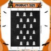 50''x60'' Halloween Ghosts Throw Blanket with Tassels Pastel and Multicolor for All Seasons Bedroom Living Room Sofa Couch and Lightweight Outdoor Travel (Black) - Image 2