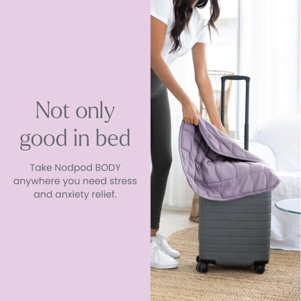 nodpod Body 6.5lb Compact Weighted Blanket I Perfect for Relaxation, Lounging, Napping, Sleeping & Travel I Glass Bead Filled, Machine Washable I Wisteria I (29" x 24") - Image 7