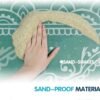 Sunlit 10'x9' Extra Large Boho Sand Proof Beach Blanket, Sand Proof Mat with Corner Pockets and Mesh Bag for Beach Party, Travel, Camping and Outdoor Music Festival, Tiffany Green Mandala - Image 3