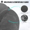 Travel Pillow, Neck Pillow for Travel with Hood for Airplane, Velvet Memory Foam Neck Pillow Adult Head & Neck Support, for Long Flights Plane, Office, Cars Sleeping & Rest (Grey) - Image 5