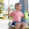 Takeya Actives Kids 18 oz Glow In The Dark Insulated Stainless Steel Water Bottle with Straw Lid, Lightning Green - Image 3