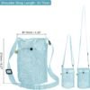 uxcell Water Bottle Holder with Adjustable Shoulder Strap Water Bottle Carrier Bag Mesh Crossbody Water Bottle Carrier with Pocket for Sports Hiking Walking Travel - Image 2