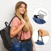 Travel Blanket Airplane Compact with Bag, Plane Blanket Throw Lightweight Fleece Fall Blankets and Throws for Traveling Car Long Flight Sofa, 50 x 60 Inches Navy Blue - Image 9