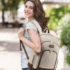 LOVEVOOK Travel Laptop Backpack Women,15.6 Inch Water Resistant Travel Backpack for Women,Work Computer Back Pack for College Business,Khaki… - Image 2