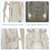BAGSMART Carry On Travel Backpack, 17 Inch Large Travel backpack Carry On Flight Approved, Anti-theft Personal Item Backpack Travel Bag With Shoe Bag, 30L Water Resistant Casual Daypack, Beige - Image 7
