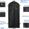 Simple Houseware 2 Pack Travel Garment Bag, Black - Image 3