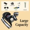 HOMBYS Water Bottle Holder with Adjustable Strap, Crossbody Puffer Water Bottle Bag, Wide Strap Quilted Water Bottle Carrier Bag, Black - Image 5