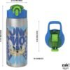 Zak Designs Sonic the Hedgehog Water Bottle for Travel and At Home, 19 oz Vacuum Insulated Stainless Steel with Locking Spout Cover, Built-In Carrying Loop, Leak-Proof Design (Sonic) - Image 5