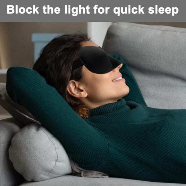 2 Pack Travel Pillow for Airplane, Memory Foam Neck Pillows Travel Essentials with Eye Mask Earplugs and Storage Bag for Travelling, Plane, Sleeping, Car, Train and Home Use, Grey - Image 6