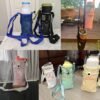3Pcs Water Bottle Holder with Adjustable Shoulder Strap Water Bottle Carrier Mesh Water Bottle Bag Lightweight Dog Water Bottle Sleeve Crossbody Water Bottle Pouch (Navy/Korean blue/purple) - Image 7