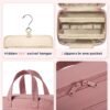 BAGSMART HangingToiletry Bag for Women, Puffy Travel Toiletry Bag with Jewelry Organizer, Waterproof Cosmetic Makeup Bag Compartment, Toiletries Kit Set for Traveling, Accessories, Essentials (M) - Image 6