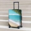 Ocean Sea Beach Palm Leaves Print Luggage Cover Travel Luggage Covers Elastic Washable Suitcase Protector Anti-Scratch Dirt Suitcase Covers Dust-proof Baggage Case Covers Fit 18-32 Inch Luggage - Image 6