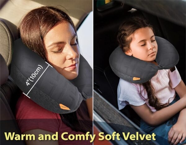 TREKOLOGY Inflatable Neck Pillow for Traveling, Inflatable Travel Pillow for Airplanes, Neck Air Pillow, Blow Up Travel Pillows for Airplane Pillow Travel Neck Support - Image 4