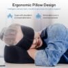 Travel Blanket Luxury Travel Set - Ergonomic Airplane Neck Pillow 100% Pure Memory Foam and Super Soft Fleece Blanket - Premium 3D Sleep Mask & Earplugs - Ultimate 4-in-1 Travel Kit Black - Image 4