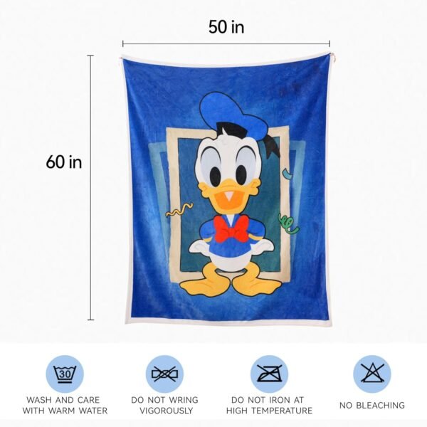 Kids Flannel Cute Cartoon Throw Blanket, Super Soft Cozy Plush for Girls Gift Blanket,Velvet Touch HD Fade Resistant Throw Blanket for Bedroom Couch Travel (Duck, Throw(50''×60'')) - Image 7