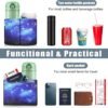 ACdream Luggage Cup Holder, Suitcase Drink Carrier, Free Hand Portable Water and Coffee Caddy Attachment, Flight Attendant Gift Gadgets, Airport Travel Accessories for Airplane, Blue Sky - Image 4
