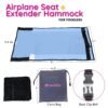Toddler Airplane Bed - The Ultimate Airplane Travel Essentials for Kids | Airplane Seat Extender for Kids | Premium Airplane Bed for Toddlers - Blue - Image 5