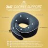 Neck Pillow Head, Chin, Neck 360° Support Pillow Adjustable 100% Pure Memory Foam Pillow for Airplanes, Car & Home, Ergonomic Design Full Neck Surround Bundle Eyecover & Earplugs (Navy) - Image 4