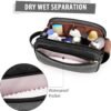 Travel Toiletry Bag for Men, Large Hanging Toiletries Organizer Bags, Cruise Ship Essentials, Water-resistant Shaving Case, PU Leather Makeup Accessories, Cosmetic Dopp Kit, Black - Image 4