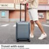 Coolife Luggage Suitcase Piece Carry On ABS+PC Spinner Trolley with pocket Compartmnet(Sakura pink, 20in(carry on)) - Image 2