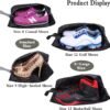 YAMIU Travel Shoe Bags Set of 4 Waterproof Nylon with Zipper for Men & Women, Black - Image 5