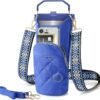 Water Bottle Carrier Bag with Phone Pocket for Stanley 25 & 32 oz, Insulated Water Bottle Holder Pouch with Airtag Passport Pocket Card Slot, Used for Stanley Cup Accessories and travel