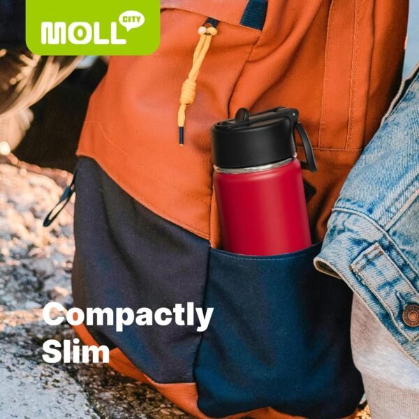 Kids Insulated Water Bottle with Straw-16 oz Stainless Steel Double Wall Vacuum Wide Mouth Water Bottle for School-Metal Travel Water Flask with Silicone Boot (Royal Blue) - Image 9