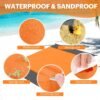 EASYFUN Beach Blanket Sandproof Oversized, 79''×83'' Extra Large Beach Mat, Portable Picnic Mat for Travel Camping Hiking, Lightweight Beach Essentials Family Water Resistant Mat Nylon 210T - Image 4