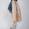 likemary Pashmina Shawls and Wraps for Women - Travel Blanket Scarf - Warm & Large Wool Wrap - Handmade Gift - Beige Fawn Scarf - Image 5