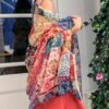 GUZOSJO Women's Boho Cotton Hemp Lightweight Floral Printed Scarf Long Shawl Wrap Scarf Head Shawl for Fall Spring - Image 5