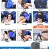 Travel Pillow for Airplanes, Airplane Pillow with Sleep Eye Mask, 360° Neck Support Pillow, Portable Travel Essentials, Adjustable Airplane Head Strap for Seats Without Headrest, Black - Image 4