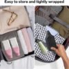 2 Pack Elastic Sleeves for Leak Proofing Travel,Silicone Leak Proof Sleeves for Travel Container in Luggage, Reusable Accessory for Travel Toiletries Bag Suitcase for women, Blue - Image 3