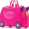 Trunki Ride-On Kids Suitcase | Tow-Along Toddler Luggage | Carry-On Cute Bag with Wheels | Kids Luggage and Airplane Travel Essentials: Trixie Girl Pink