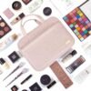 NISHEL Travel Toiletry Bag for women, Portable Hanging Organizer for Full-Sized Shampoo, Conditioner, Brushes Set, Travel-Size Accessories, Large Size, Pink - Image 8