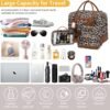 Wogarl Weekender Bags for Women Large Overnight Bag Weekend Travel Duffel Bag Carry on Shoulder with Shoe Compartment Canvas Toiletry Bag Tote with Trolley Sleeve for Travel Business Gym,Leopard - Image 6