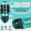 OLDLEY 12oz Kids Water Bottle for school Girls Boys, Motivational Water Bottles With Silicone Straw, Leak-Proof Tritan BPA-Free, Reusable water bottles for kids, Trout Green - Image 3