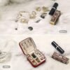 Mini Jewelry Travel Case,Small Travel Jewelry Organizer, Portable Jewelry Box Travel Mini Storage Organizer Portable Display Storage Box for Rings Earrings Necklaces (Red) - Image 5