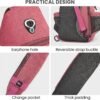 G4Free Canvas Sling Bag Crossbody Backpack with USB Charging Port & RFID Blocking, Hiking Daypack Chest Bag for Women Men - Image 6